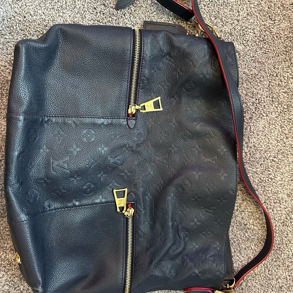 LOUIS VUITTON Melie Empreinte Leather Hobo Shoulder Bag Marine Rouge-Blue - Picture 5 of 6